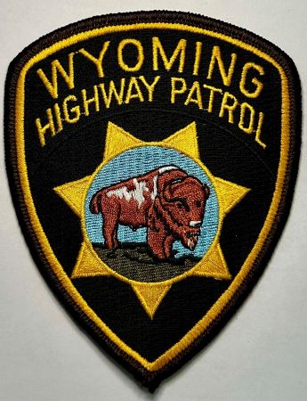 WYOMING HIGHWAY PATROL SHOULDER PATCH - BLK